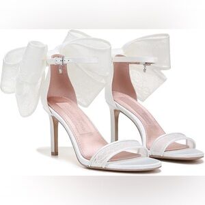 New Pnina Tornai Naturalizer Amour Lace Bow Back Stiletto Heels Bride Wedding 10